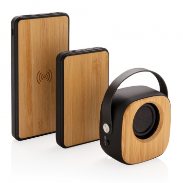 Logo trade business gifts image of: Bamboo 3W Wireless Fashion Speaker